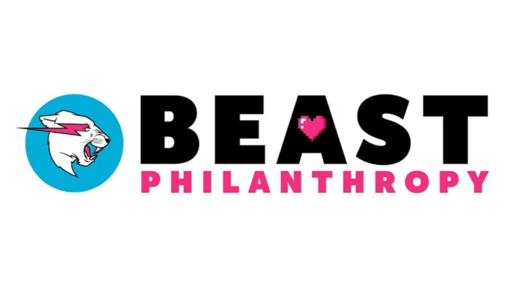 image of Mr beast philanthropy with the logo
